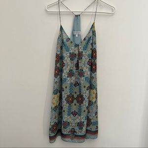 Wayf light blue spaghetti strap racer back dress, lined..Festival wear.